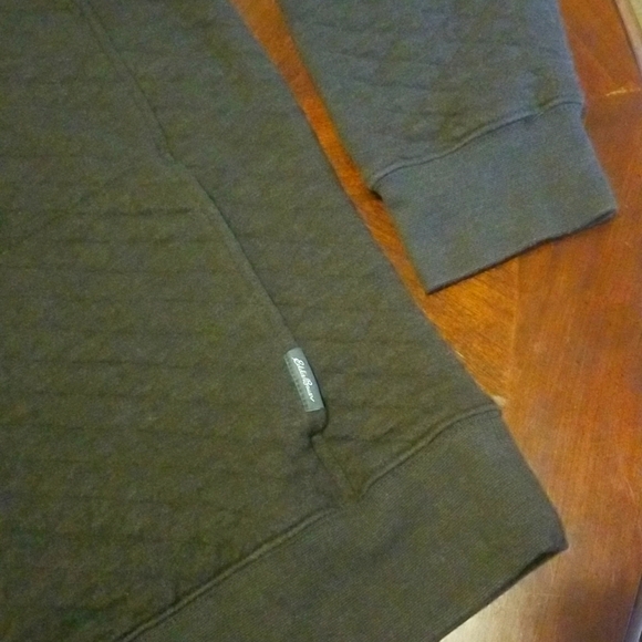 Eddie Bauer Men's Medium Brown Quilted Pullover - Picture 16 of 17